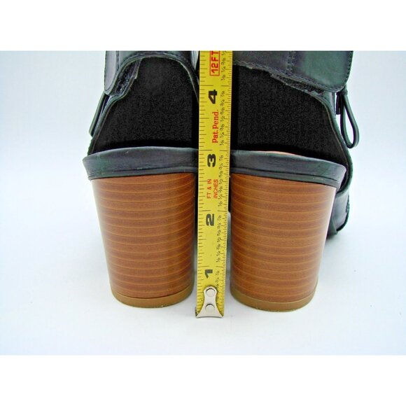 Kim Rogers Sada Booties Open Toe Ankle Womens Size 7.5M Black Block Heel Zipper - Picture 10 of 10